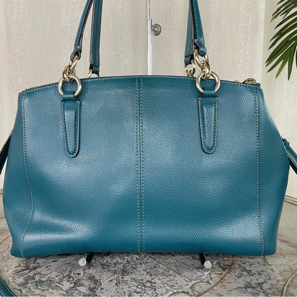 COACH SMALL CHRISTIE CARRYALL IN CROSSGRAIN LEATHER F36637 - Picture 2 of 14